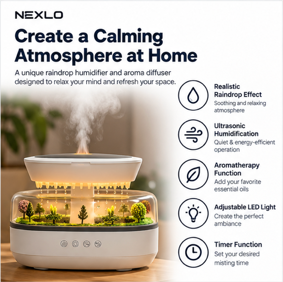 Landscape Aroma Raindrop Humidifier Diffuser