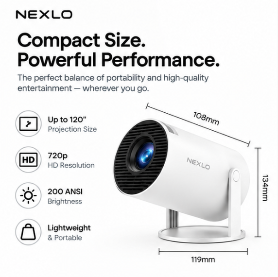 Portable Smart Mini Projector