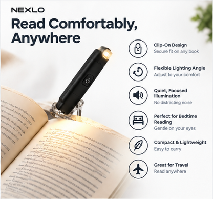 LED USB Rechargeable Reading Book Light